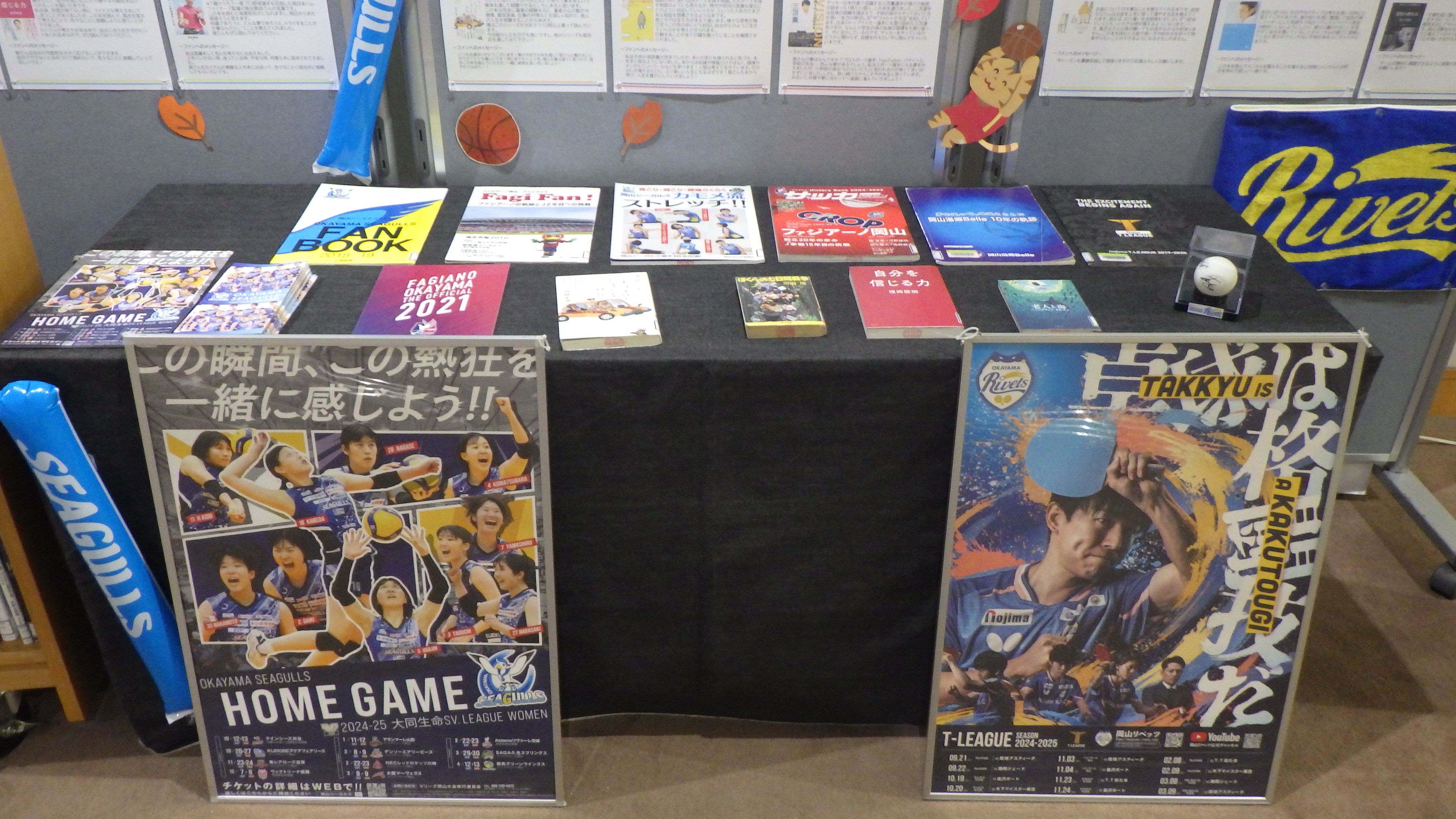 「岡山のプロスポーツチームを応援！選手オススメの一冊」展示画像２