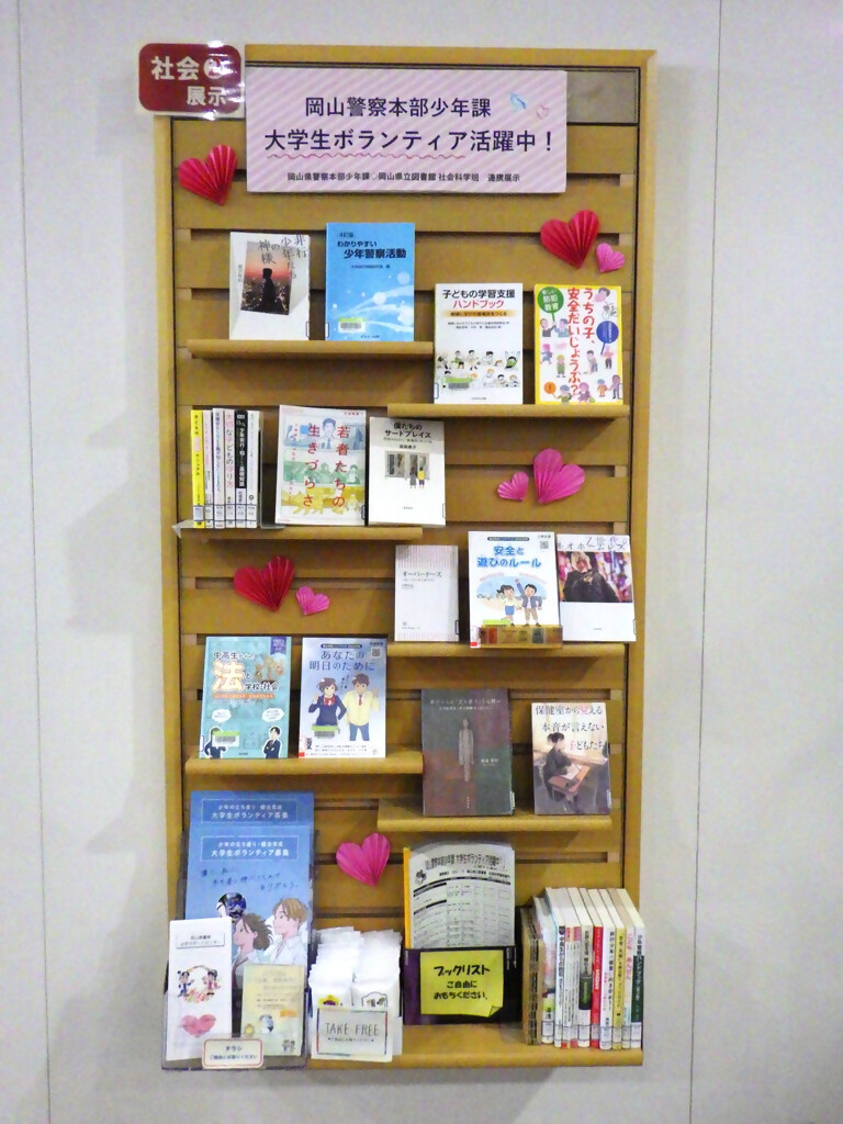 「岡山警察本部少年課大学生ボランティア活躍中！」展示画像１