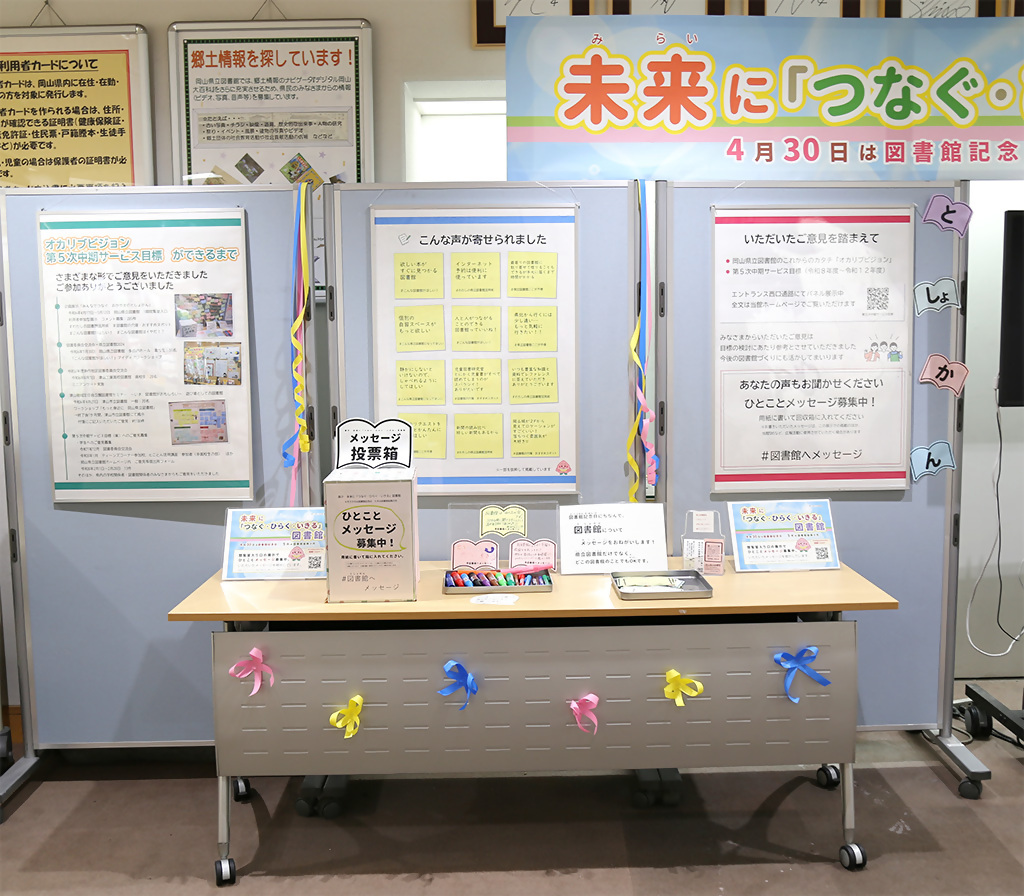 「未来に「つなぐ・ひらく・いきる」図書館」展示画像２