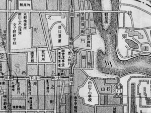 昭和６年の周辺地図（現在の西中山下児童公園）